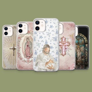 Catholic Phone Case God Jesus Cover for iPhone 17 16 15 14 13 12 Samsung S25 S24Ultra S23FE S22 A16 A55 A35 Pixel 10 Pro 9A 8A
