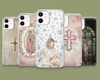 Catholic Phone Case God Jesus Cover for 17, 17Pro, 16, 15, 14, 13, 12, Samsung S26, S25, S24, S23, S22, A56, A57, A17, Pixel 10A, 10Pro, 9A