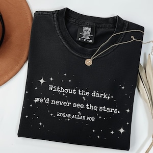 Edgar Allan Poe Shirt, Poem Shirt, Gothic Raven Shirt, Dark Academia Sweatshirt, Gothic Skull Shirt, Poetry Themed Gifts, Literary Hoodie