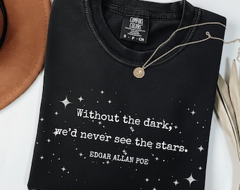 Edgar Allan Poe Shirt, Poem Shirt, Gothic Raven Shirt, Dark Academia Sweatshirt, Gothic Skull Shirt, Poetry Themed Gifts, Literary Hoodie