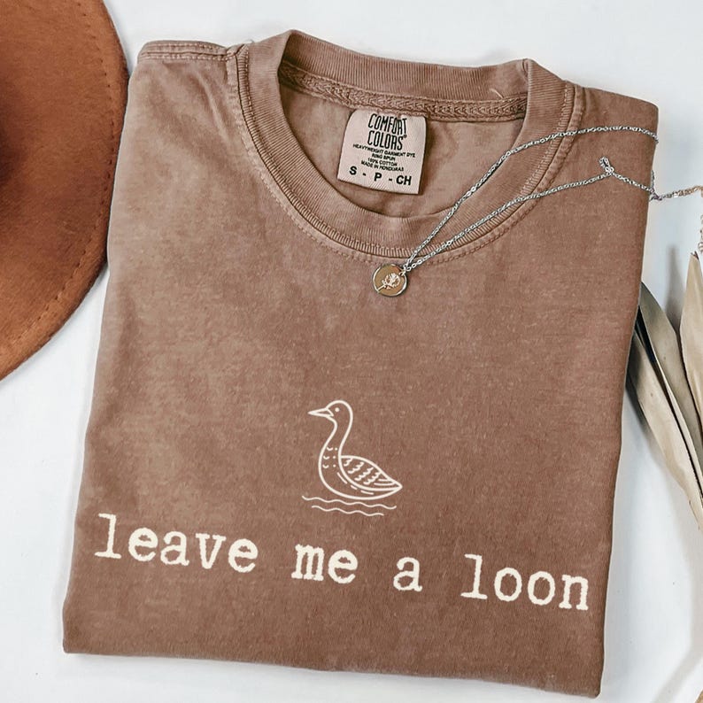Leave me a Loon Bird Pun Shirt, Funny Nature Tee for Introverts, Bird Lover Shirt, Bird Lovers, Wildlife Humor Gift for Her or Him Espresso