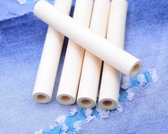 8 Holz-Tubes, Holzpfeifen, unbehandelte Holzröhren 100 x 14 mm