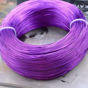 0.8mm Ultra Violet Anodized aluminum wire, 10m aluminum string thread, artistic wire