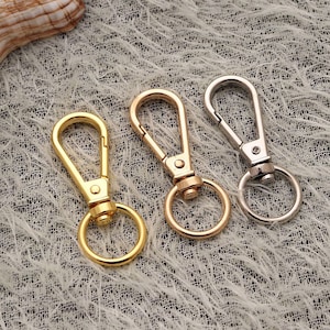 10 pcs Gold/KC gold/White K/antique bronze Swivel Lobster clasp, Spring Key ring Lobster claw connector, keychain clasp hook