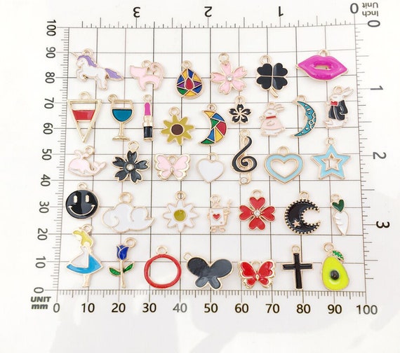 Ciondoli A Trigramma Yin Yang Smaltati - Per Bracciali Fai Da Te, Gioielli Artigianali