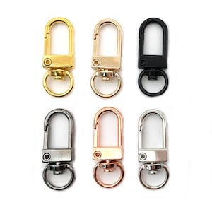 Silver/Gold/KC gold/Rose gold/gunmetal Square swivel clasp, Metal Spring Lobster claw clasp keychain hook Key ring connector