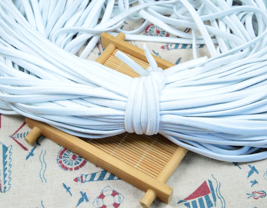 Cinta Elástica Para Coser – 40 Mm X 10 Metros, Blanca, Plana, Alta Elasticidad, Para Ropa Y Manualidades