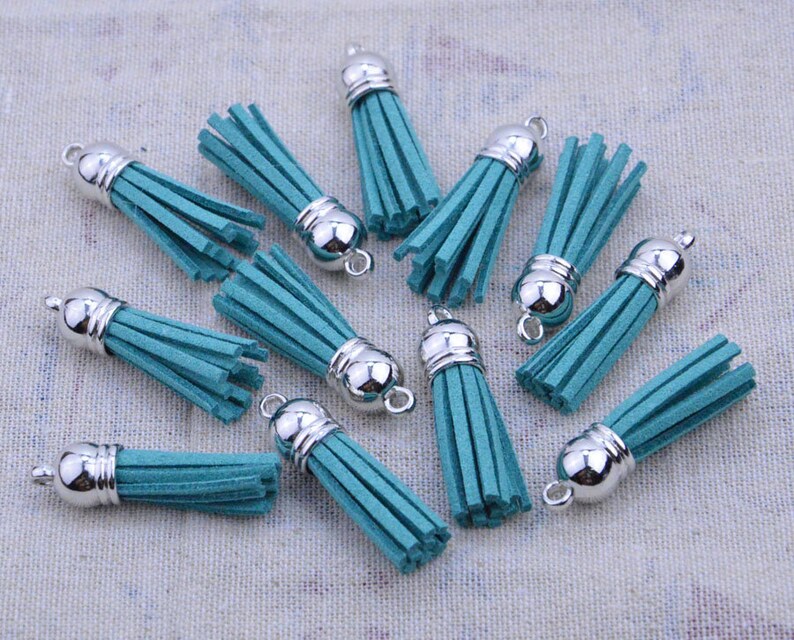 1.5/'/' Jade suede tassels 50 tassles faux leather tassels mini tassels