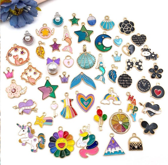 OvEr 50 PiEcEs ~ MiXeD ThEMe EnAmEL SiLvER GoLd ChArMs 