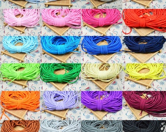 5 yds assorted color round elastic cord 4mm, choose your color
