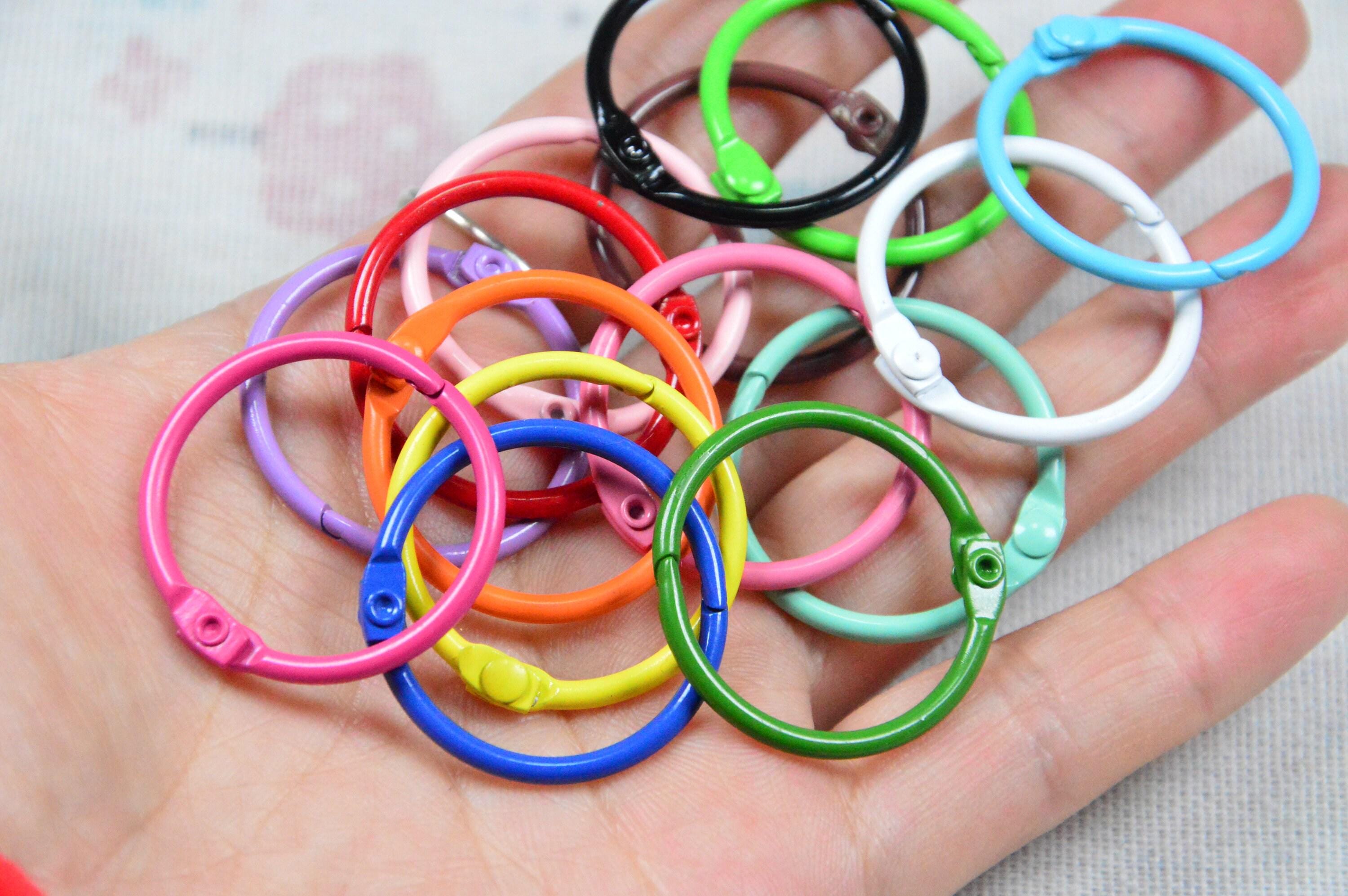 Colorful Metal Rings 25mm/30mm Assorted Color Metal Circle Ring Clasp Connector,round Key ...