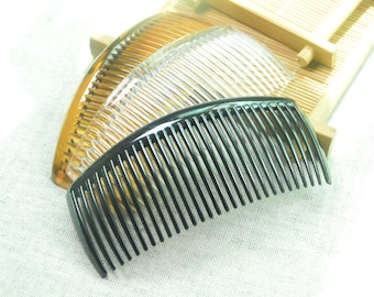 10 pcs Black/Clear/brown plastic hair combs, 29teeth plastic combs, curved plastic hair combs hair materials