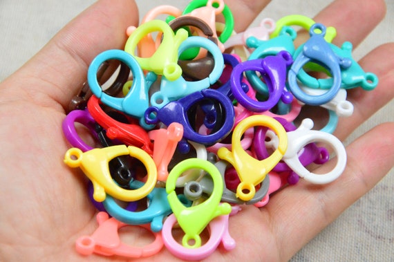 BULK Assorted Color Large Spring Plastic Lobster Clasps Etsy BULK Assorted Color Large Spring Plastic Lobster Clasps Etsy