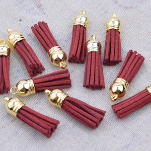 faux leather tassels tassels for keychains suede tassels 1.5/'/' tassel 50 mini tassels tassles Grape tassel tassels wholesale tassels
