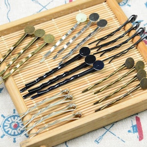50 Stück Metall Haarnadeln, Schmuck Bobby pins, verschiedene Farben, wählen Sie Ihr mögen