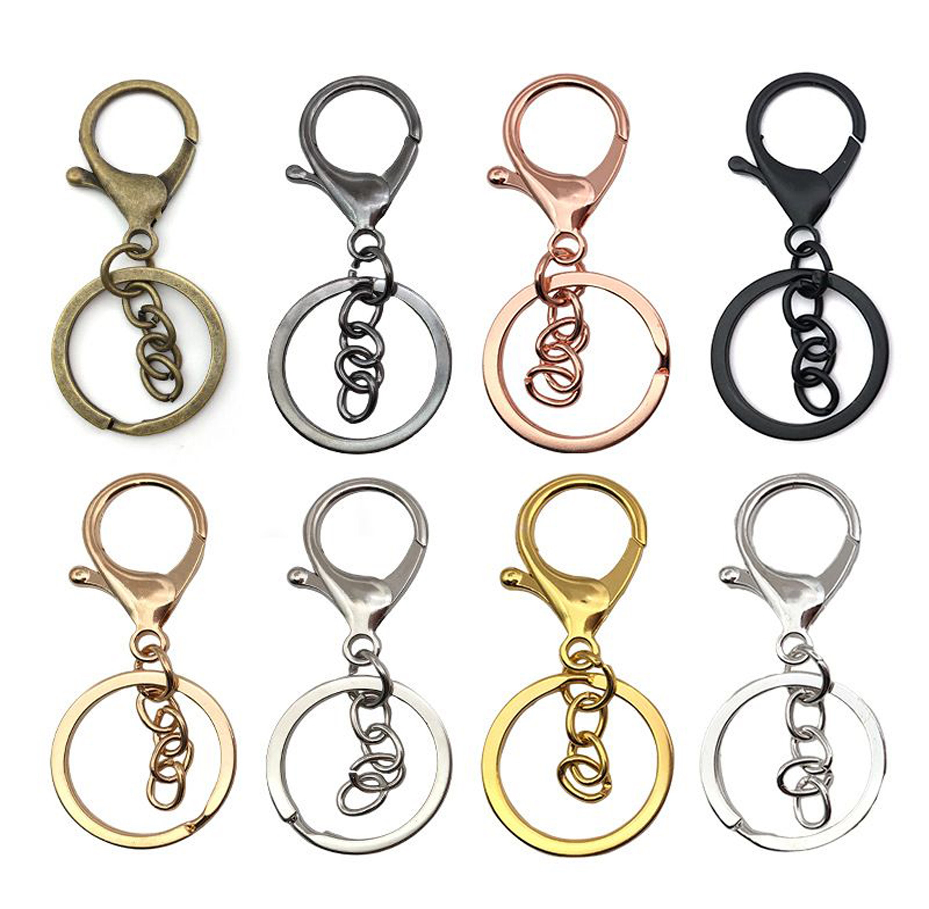 5pcs/10pcs 8 Colors Keychain Ring Connector, Large Lobster Clasp
