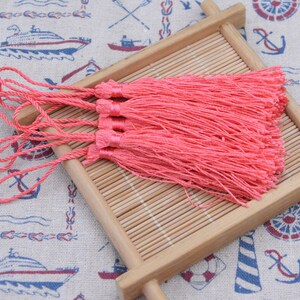50 pcs tassel charms, silk tassels for DIY crafts, 3.0&#39;&#39; Watermelon silk tassel with 2.0&#39;&#39; cord