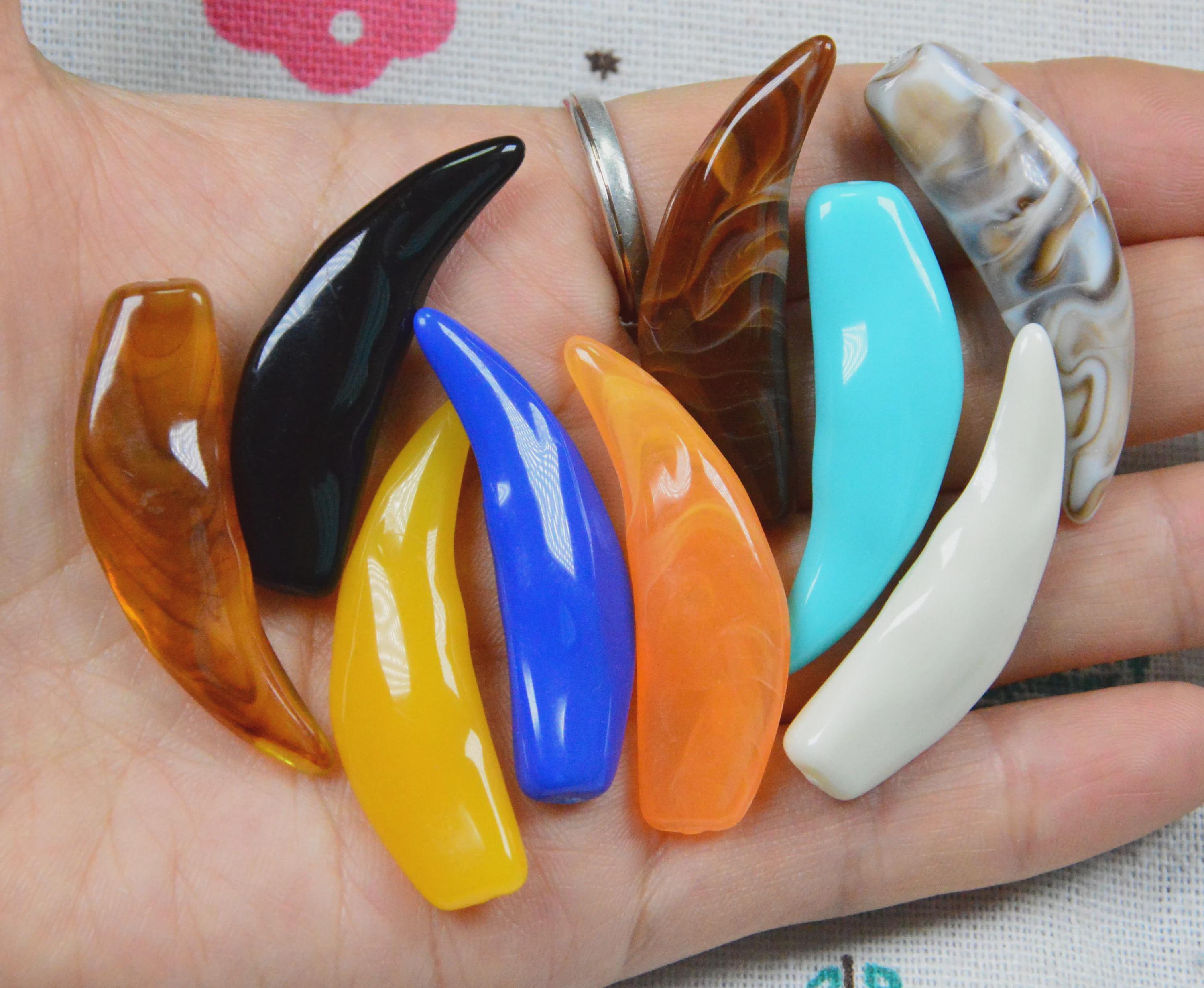 Fangs With Color 5 Colors 20 Pcs Plastic Animal Teeth Charms, Wolf Teeth, Acrylic Fangs ...