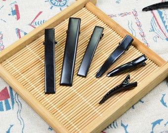 100 pcs black metal clips, alligator hair clips