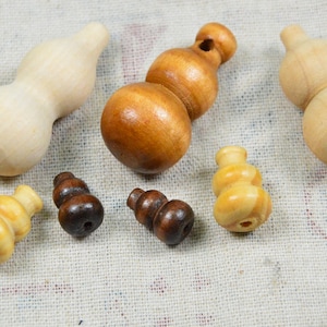 20 pcs wooden Cucurbit charms, Assorted wood gourd beads