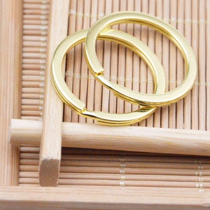 10 pcs/20 pcs Gold metal Key rings, round Split key rings, Gold circle keychain ring 30mm