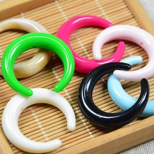 20 pcs/50 pcs Assorted color plastic moon charms, Crescent moon pendant for DIY crafts 34x36mm