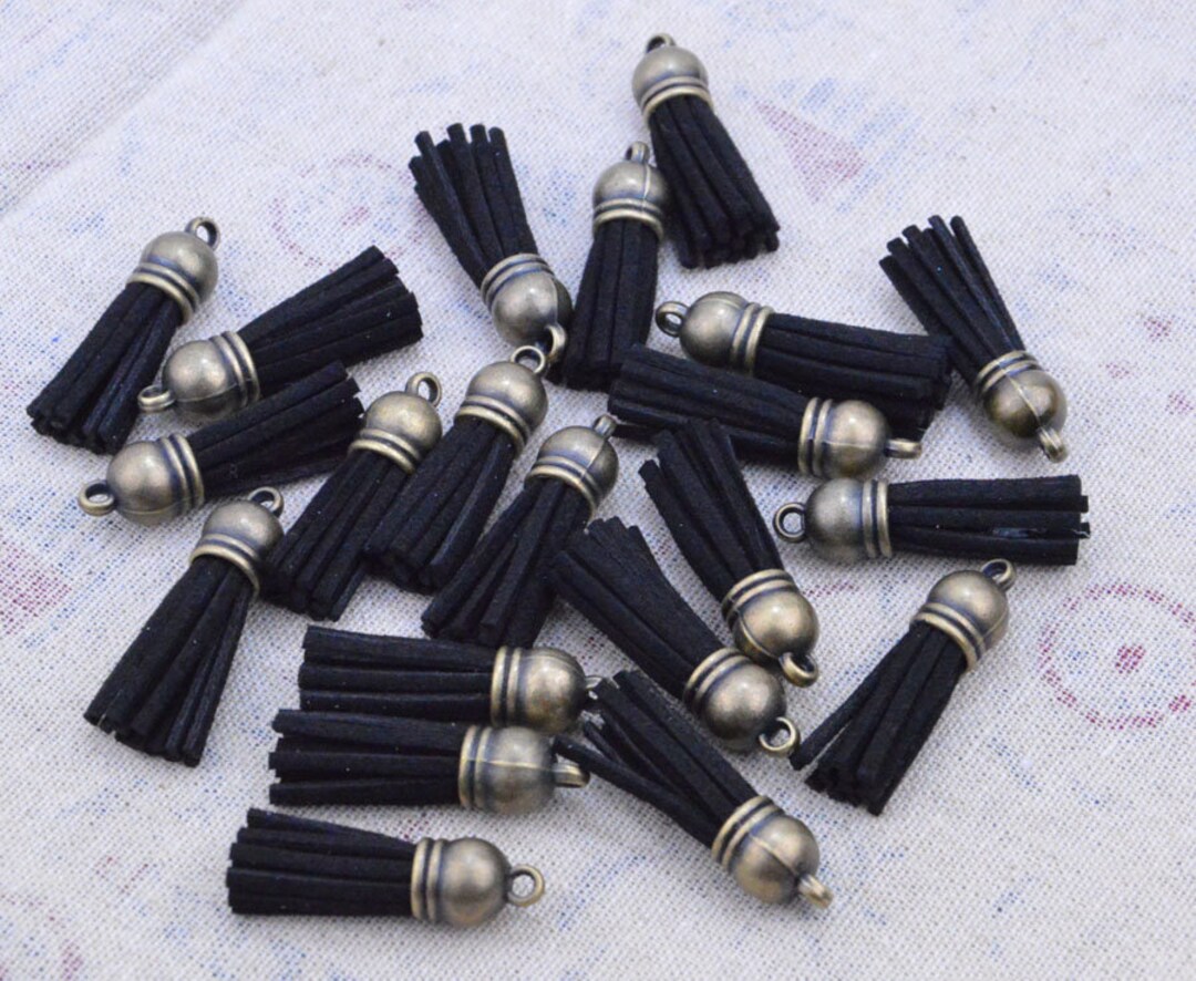 50pcs Wholesale Tassels 1.5'' Mini Tassels Black Etsy