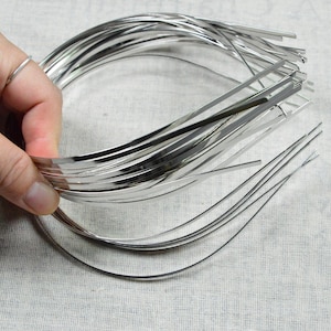 3mm Silver metal headband with no bend end, Silver hair bands hair accessories 10 pieces