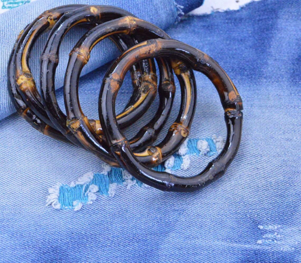 2 bamboo bracelets bamboo bangles Natural bamboo bracelet Etsy