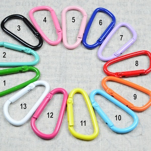 13 Colors Aluminum Carabiner Hook spring hook key chain clasp clip Secure key clip Camping Karabiner 24x46mm