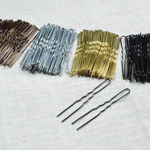 Silver/gold/black/brown U shape hair pins, 60mm Length U shape hair holder, hair clips hair ties, 50 pieces per box