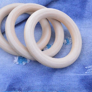 2pcs large wood Circles, wooden bangle bracelets, unfinished round wood bracelets round wood rings