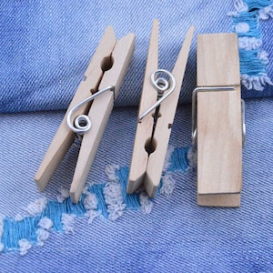 10pcs wooden pegs, unfinished large wood cloth pin 19x73mm wooden clips photo hanging clips