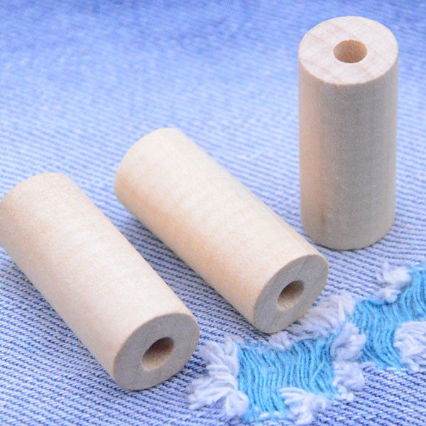 20 pcs wooden tubes, wooden pipes, Unfinished cylinder shape wooden beads 15x35mm