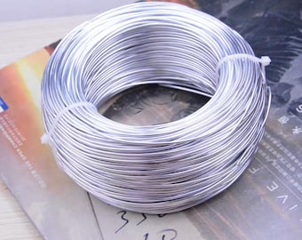 1,5 mm silberfarbener Aluminiumdraht, Künstlerdraht, eloxierte Aluminiumschnur 10 Meter
