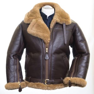Men&#39;s RAF B3 Bomber Leather Jacket Aviator Flight Shearling Sheepskin Leather Jacket Bikers jacket Shearling Coat Fur Jacket gift for him.