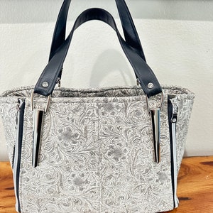 Embossed faux leather bag