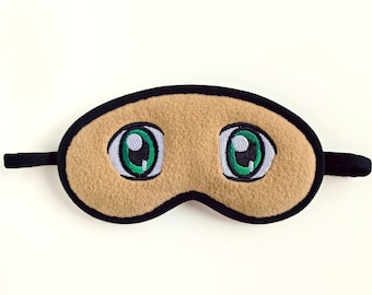 Emerald green eyes sleep mask, Cute anime sleeping eye mask