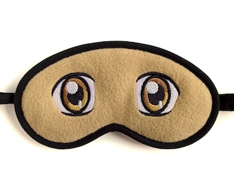 Cute brown eyes anime sleep mask, Kawaii sleeping eye mask