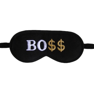 Boss Sleep Mask, Money sleeping mask, Funny office party gift, Dollars eye mask gadget for him, Millionaire gift image 1