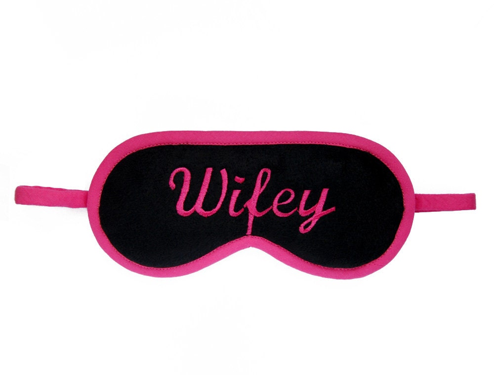 Wifey Sleep Mask Wife Blindfold Hot Pink Bride Sleeping Eye Etsy Uk