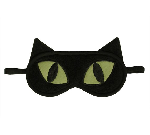Masque De Sommeil Chat Chat Noir Avec Les Yeux Bandes Etsy France Masque De Sommeil Chat Chat Noir Avec Les Yeux Bandes Etsy France