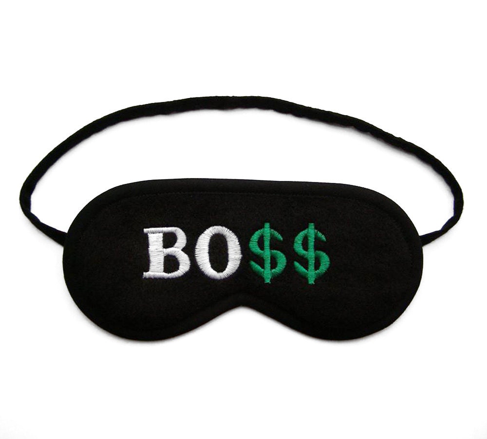 Best Boss Sleep Mask Sleeping eye mask Dollar eye mask Text Etsy