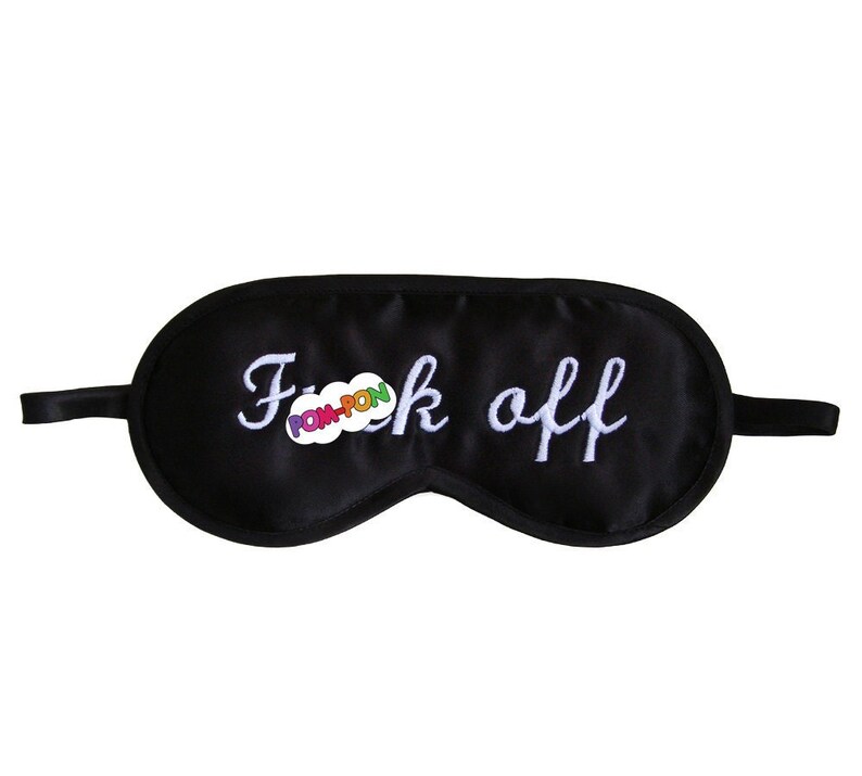 Fck Off sleep mask, Satin blindfold, Mature sleeping eye mask image 1