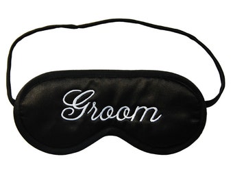 Cadeau pour Groom Sleep Mask, Masque pour les yeux endormi du futur mari