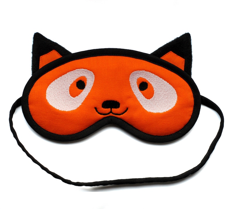 Fox Sleep Mask Fox eye mask Orange fox mask Fox ears Etsy