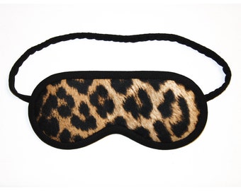 Leopard Sleep Mask, Cheetah sleeping eye mask, Cat lover gift