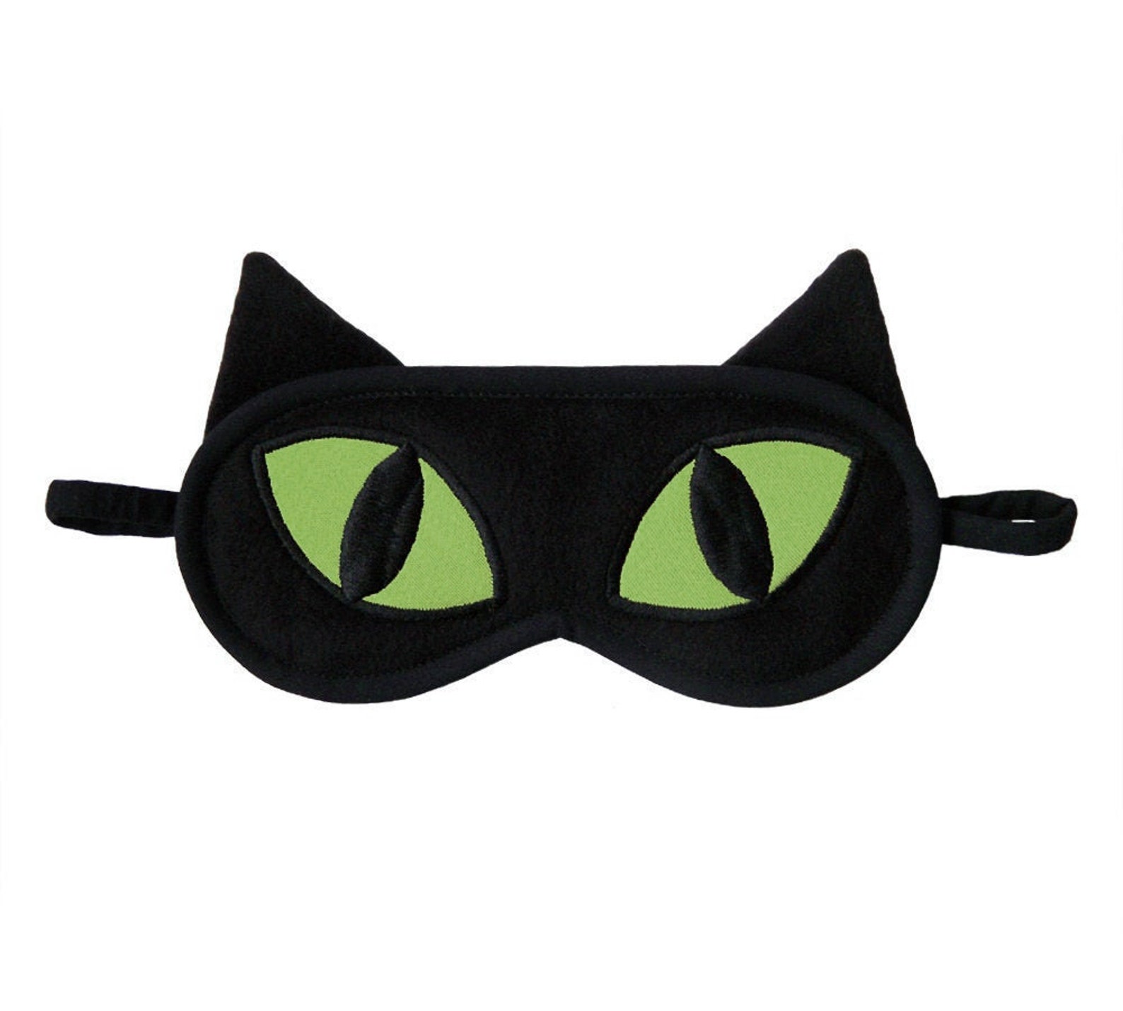 Cat Sleep Mask Black Cat Eye Mask Neon Green Eyes Animal Etsy