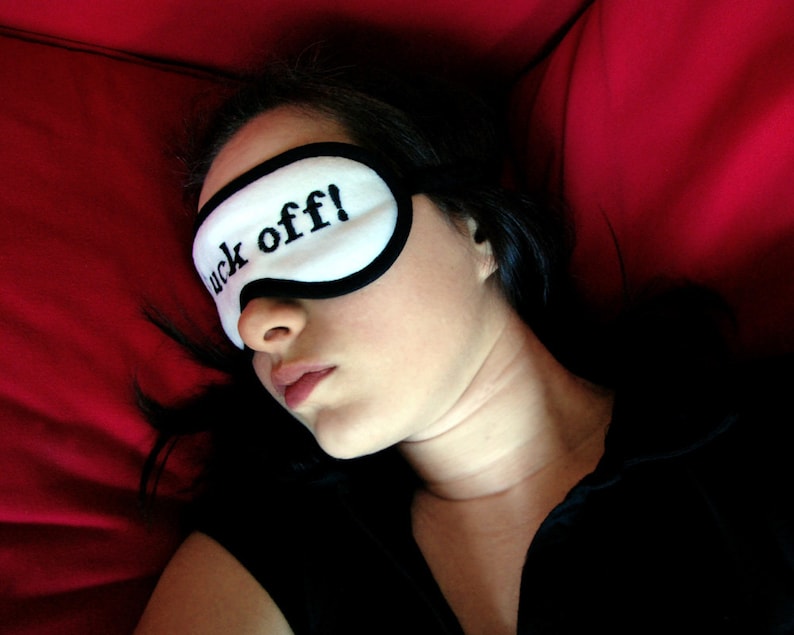 Mrs. Mr. Sleep Masks, wedding night gift, Set of 2 for couple, black sleeping eye mask, white text, wife and husband, her him his hers, silk image 2