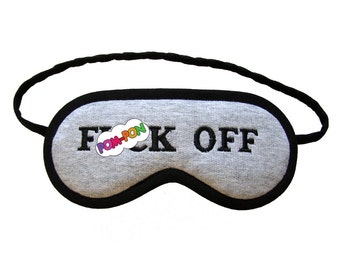 F*ck Off Schlafmaske, Graue Typografie Schlafaugenmaske